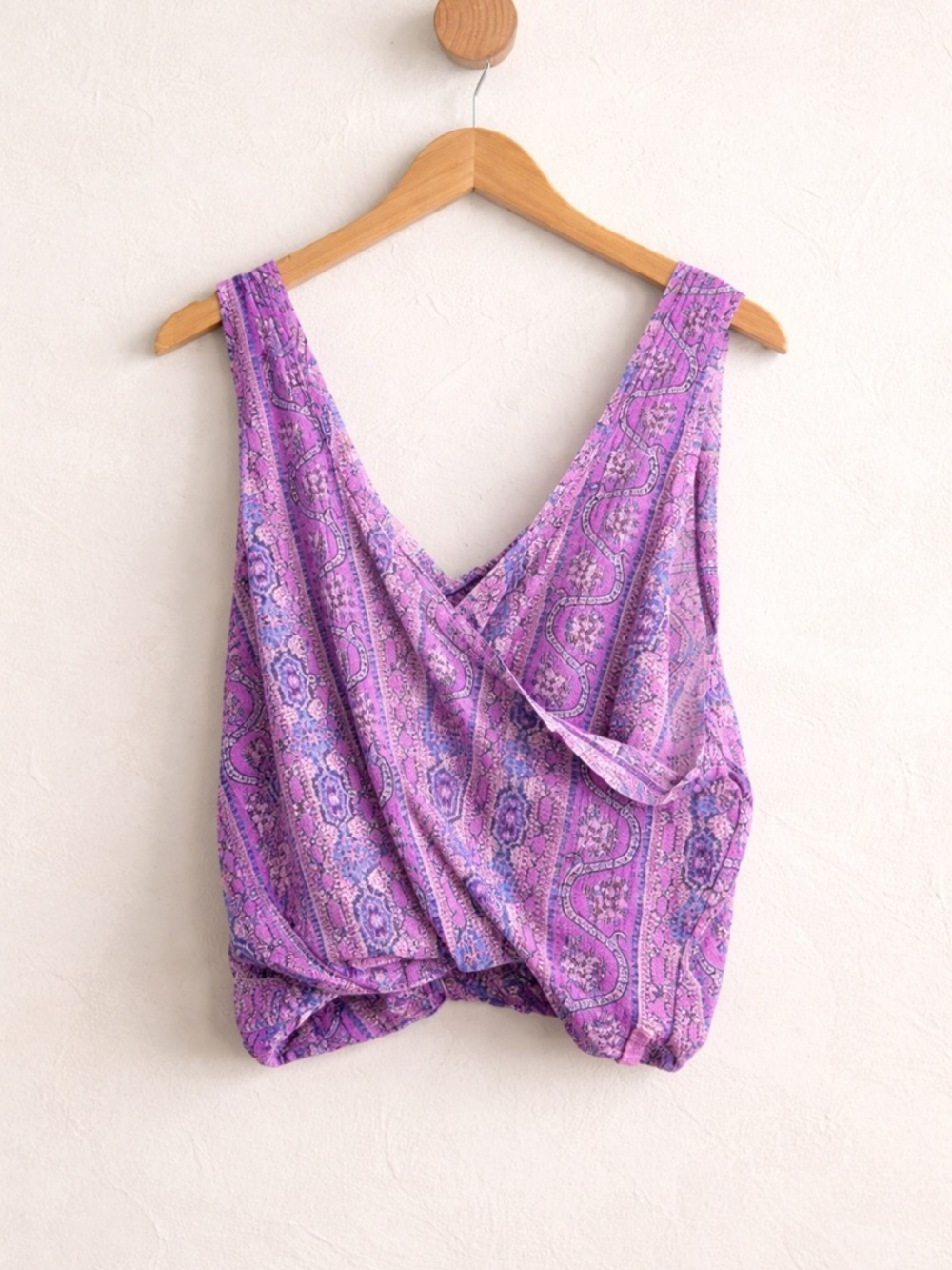 Medium Free People Lavender floral 🌸 Wrap-Front Tank